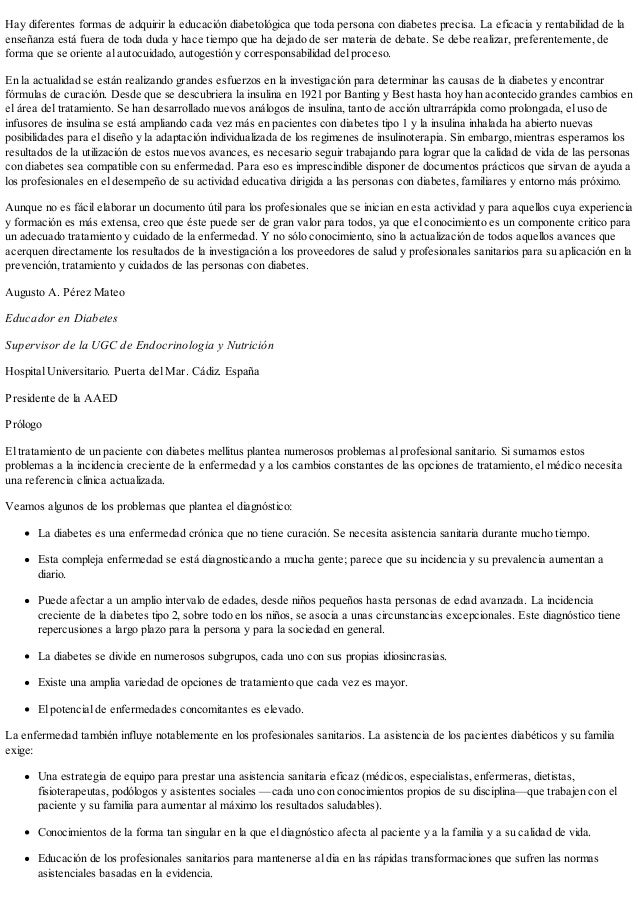 Diabetes mellitus guía para el manejo del paciente Diabetes mellitus guía para el manejo del paciente