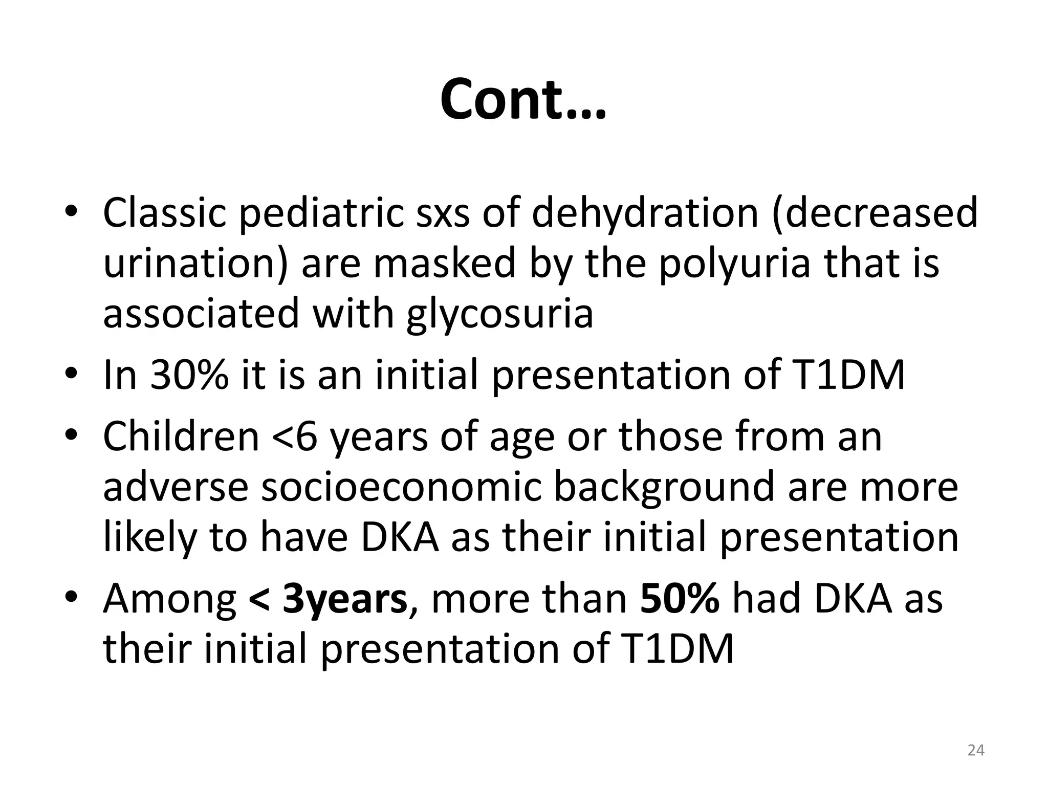 Diabetes mellitus in children; types, pathophysiology and diagnosis | PPTX