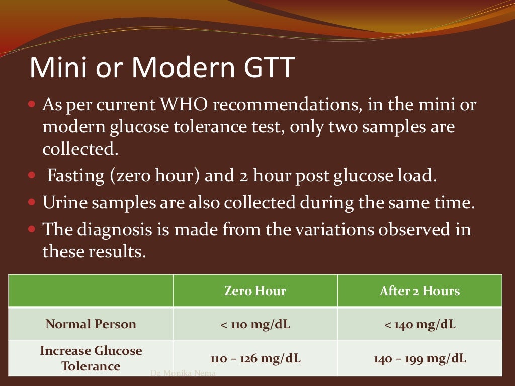 Laboratory diagnosis of Diabetes mellitus