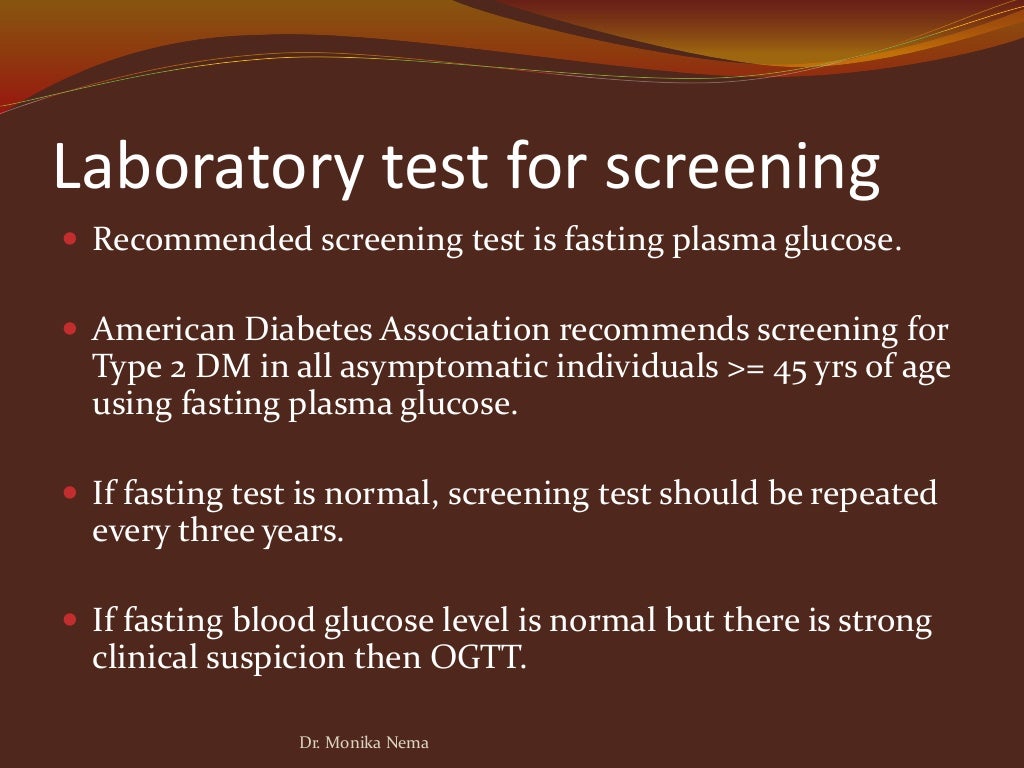 Laboratory diagnosis of Diabetes mellitus