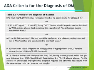 Diabetes Mellitus , types , clinical picture, investigation and ...
