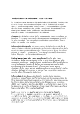 Diabetes, Paulina  Del Bosque