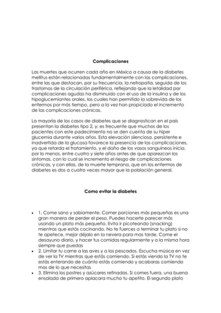 Diabetes, Paulina  Del Bosque