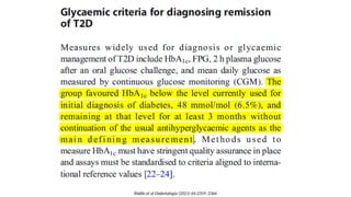 Diabetes Reversal and Remission an update in 2022 - Copy.pptx