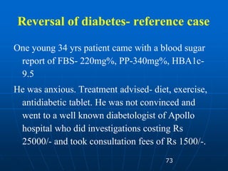 DIABETES REVERSAL by diet & execise final.PPT