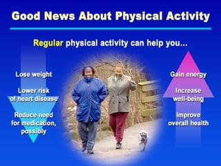Good News About Physical
Activity
 