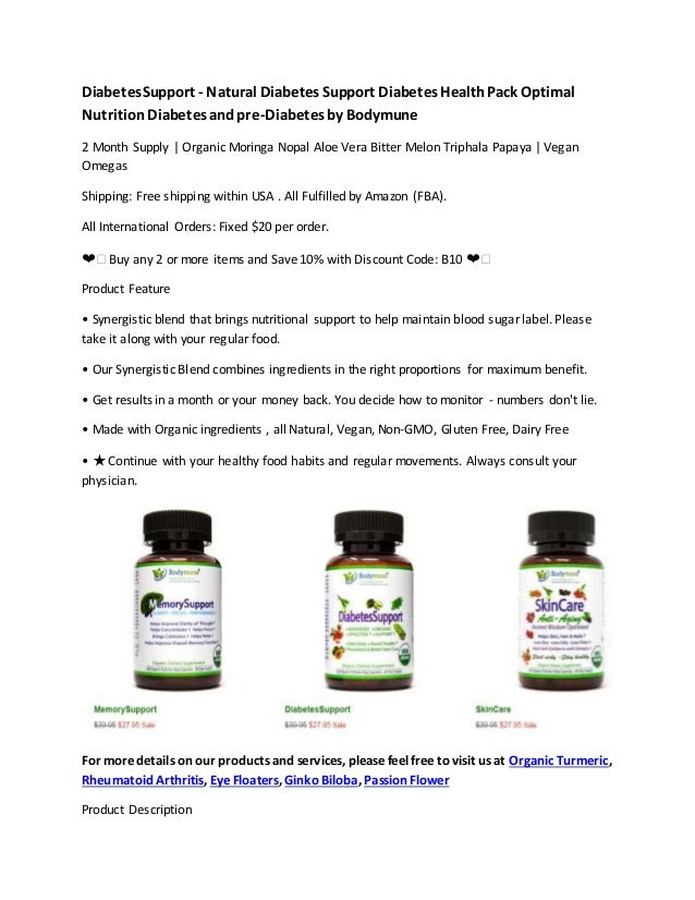 DiabetesSupport Natural Diabetes Support Diabetes Health Pack Optimal