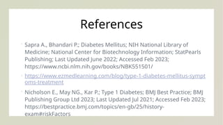 Diabetes type 1.pptx with young patient type 1 | PPTX
