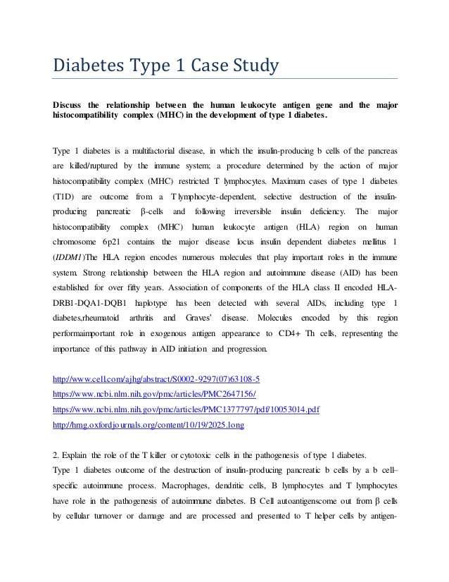 case study on type 1 diabetes