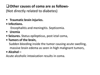 APPROACH TO A CASE OF COMA IN DIABETIC PATIENT | PPTX
