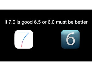 If 7.0 is good 6.5 or 6.0 must be better
 