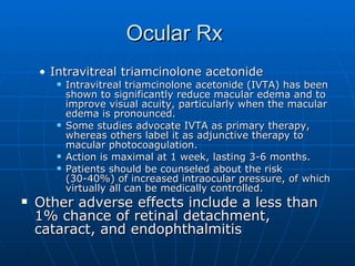 Ivta Injection Diabetic macular edema 2011 (1) | PPT