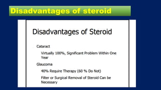 Disadvantages of steroid
 