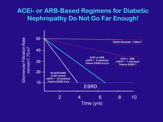 ACEi- or ARB-Based Regimens for Diabetic
Nephropathy Do Not Go Far Enough!
 