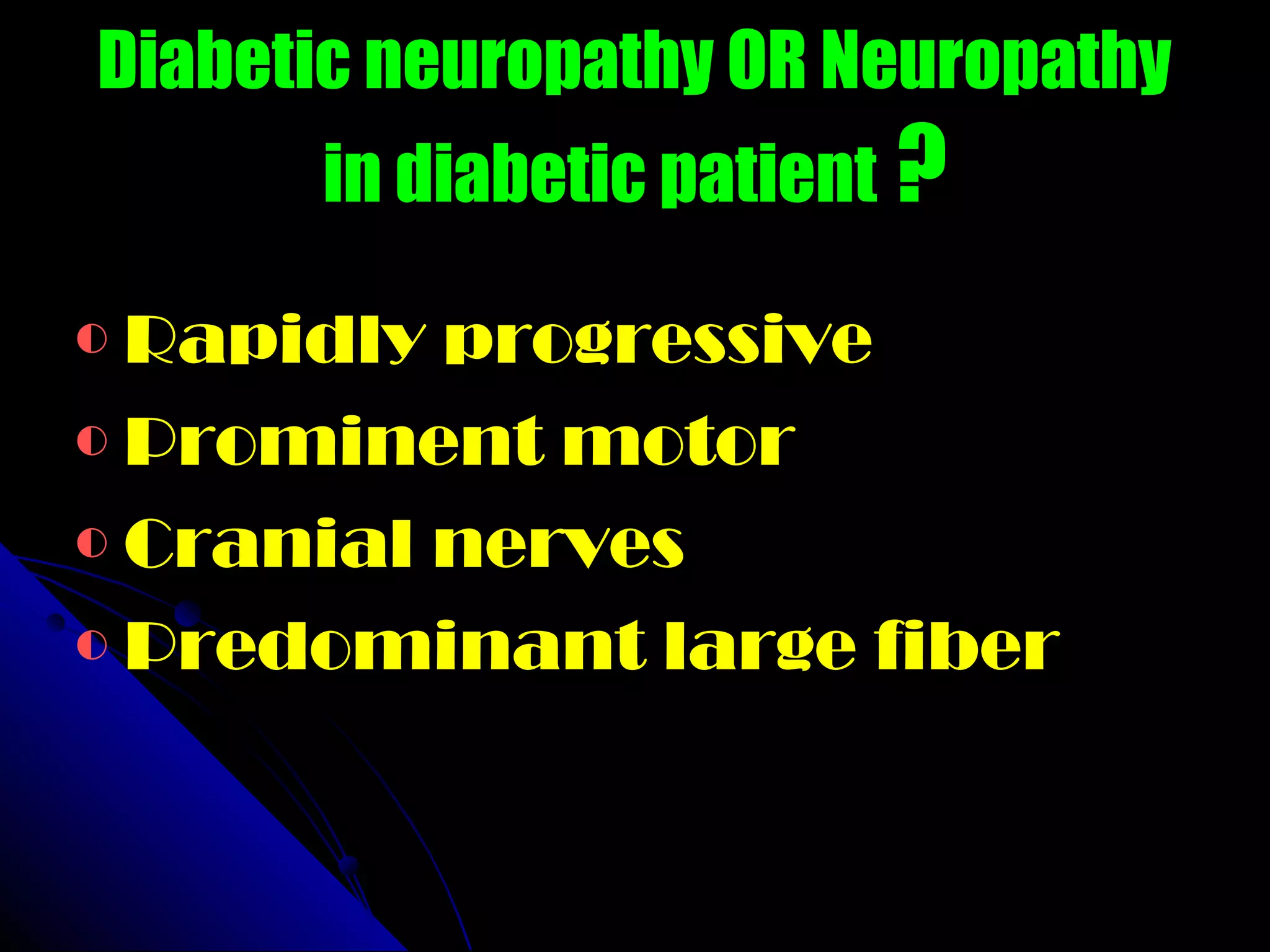 Diabetic POLYNEUROPATHY | PPT