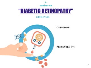 1
“DIABETIC RETINOPATHY”
A
seminar on
GUIDED BY:
GROUP NO.
PRESENTED BY :
 