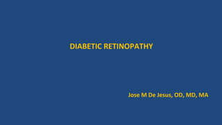 DIABETIC RETINOPATHY
Jose M De Jesus, OD, MD, MA
 
