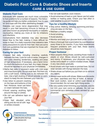 Diabetic Foot Care Handout
