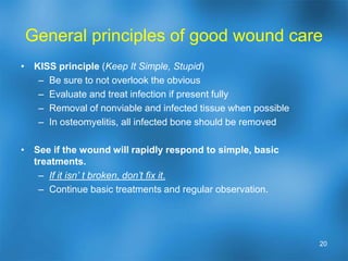 Radiographic / Imaging for infectionX-raysosteomyelitis (bone erosions, periostitis) soft tissue gasMRIUseful if X-rays not definitiveNuclear Medicine3 phase bone scan – more sensitive than plain X-rays for osteomyelitis, less specificOften false positive with Charcot joint, Arthritis, fracture, recent injury, recent bone surgery (6 or more months)Labeled scan (Indium, Gadolinium, Ceretec) may be more specific17
