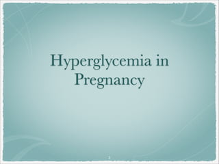 Diabetes In Pregnancy | PDF