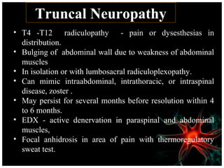 T12 Discribution Diabteic neuropathy by Dr Selim 2018 | PPT