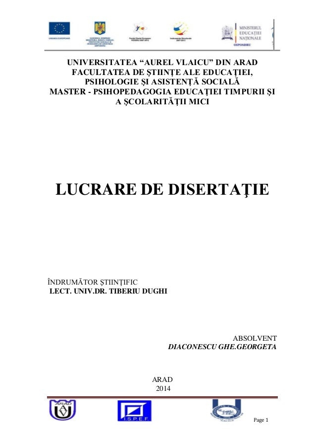 Diaconescu Georgeta Disertatie Master Pdf