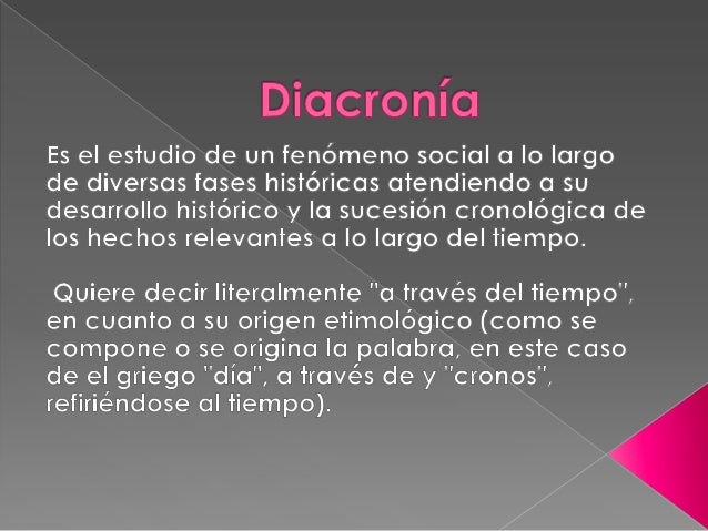Diacronía y sincronia