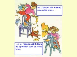 As crianças têm direito
a cometer erros…
…e a responsabilidade
de aprender com os seus
erros.
 