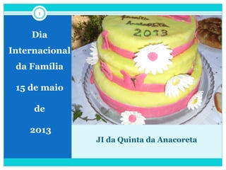 1
JI da Quinta da Anacoreta
Dia
Internacional
da Família
15 de maio
de
2013
 