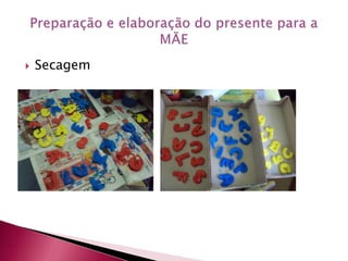 SecagemPreparação e elaboração do presente para a MÃE