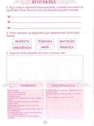 Cartilha Dia das mães -Aula Especial  
