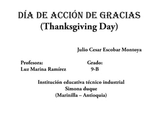 Día de acción de gracias
 