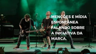 _
MENÇÕES E MÍDIA
ESPONTÂNEA
FALANDO SOBRE
A INICIATIVA DA
MARCA.
 