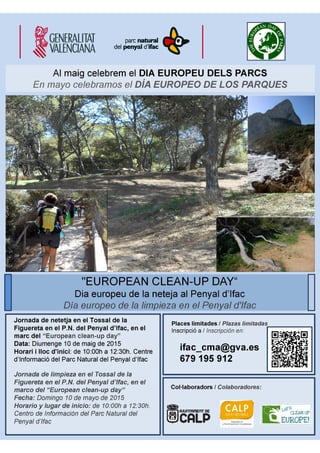 Dia Europeu de la netetja al Penyal d'Ifac