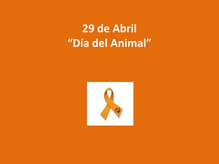 29 de Abril
“Día del Animal”
 