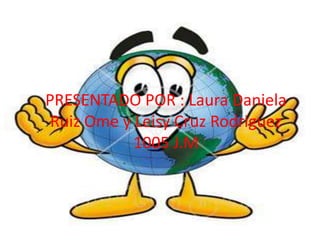 PRESENTADO POR : Laura Daniela
Ruiz Ome y Leisy Cruz Rodriguez
1005 J.M
 
