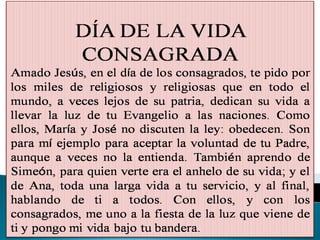 Dia de la vida consagrada