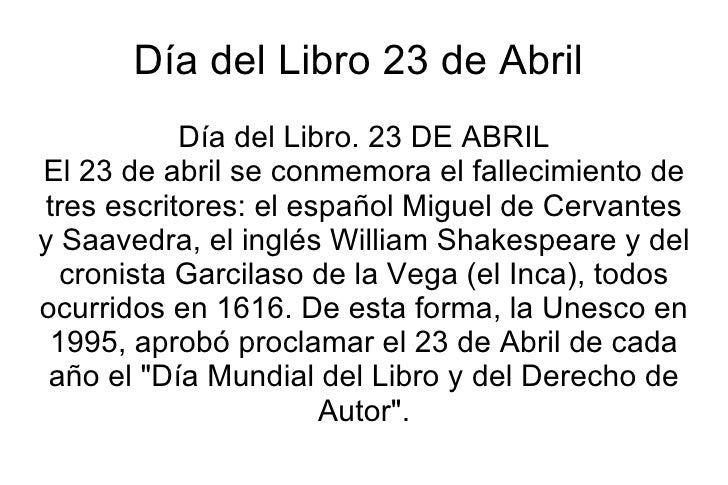 Resultado de imagen para 23 de abril dia del libro y del idioma