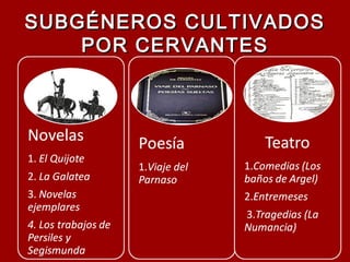 SUBGÉNEROS CULTIVADOSSUBGÉNEROS CULTIVADOS
POR CERVANTESPOR CERVANTES
 
