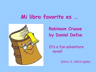 Mi libro favorito es …

          EL MOZÁRABE
          L’ histoire de ce livre se passe à
              Cordoue au Xème siècle et
              évoque des rues, des endroits
              et des habitudes que tous les
              cordouans connaissent très
              bien. Il y a des histoires d’
              amour, de haine, de
              vengeance… C’ est fascinant !
              Je vous le conseille vivement !
                 (Juan Fernando R., NI
                             francés)
 