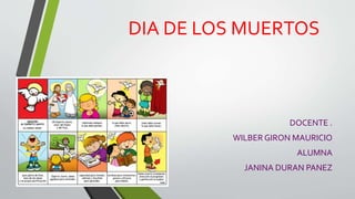 DIA DE LOS MUERTOS 
DOCENTE . 
WILBER GIRON MAURICIO 
ALUMNA 
JANINA DURAN PANEZ 
 