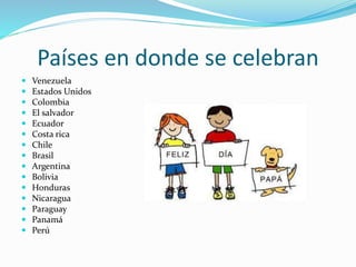 Países en donde se celebran
 Venezuela
 Estados Unidos
 Colombia
 El salvador
 Ecuador
 Costa rica
 Chile
 Brasil
 Argentina
 Bolivia
 Honduras
 Nicaragua
 Paraguay
 Panamá
 Perú
 