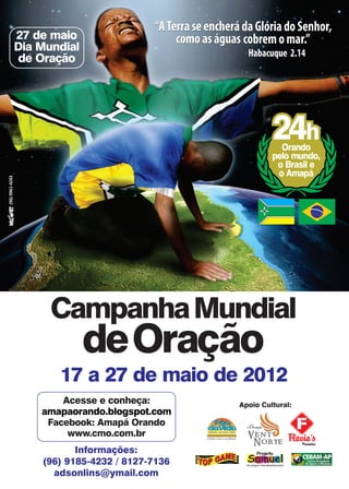 CAMPANHA MUNDIAL DE ORAÇÃO 2012 - Panfleto