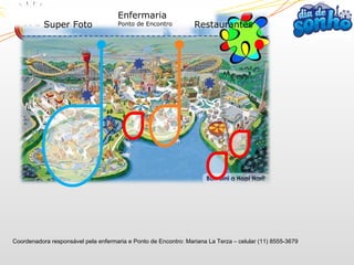 Coordenadora responsável pela enfermaria e Ponto de Encontro: Mariana La Terza – celular (11) 8555-3679 Super Foto Enfermaria Ponto de Encontro Restaurantes 
