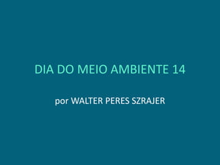 DIA DO MEIO AMBIENTE 14
por WALTER PERES SZRAJER
 