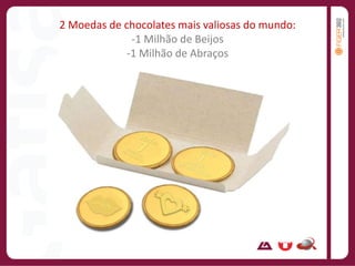 2 Moedas de chocolates mais valiosas do mundo:1 Milhão de Beijos