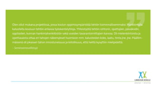 Yhteisöllisyyttä ja iloa - Liikkuva koulu henkilökunnan osallisuuden tukena