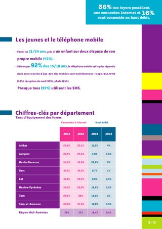 Les TIC en Midi-Pyrénées : tendances et usages (2005)