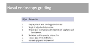 Nasal endoscopy grading
 