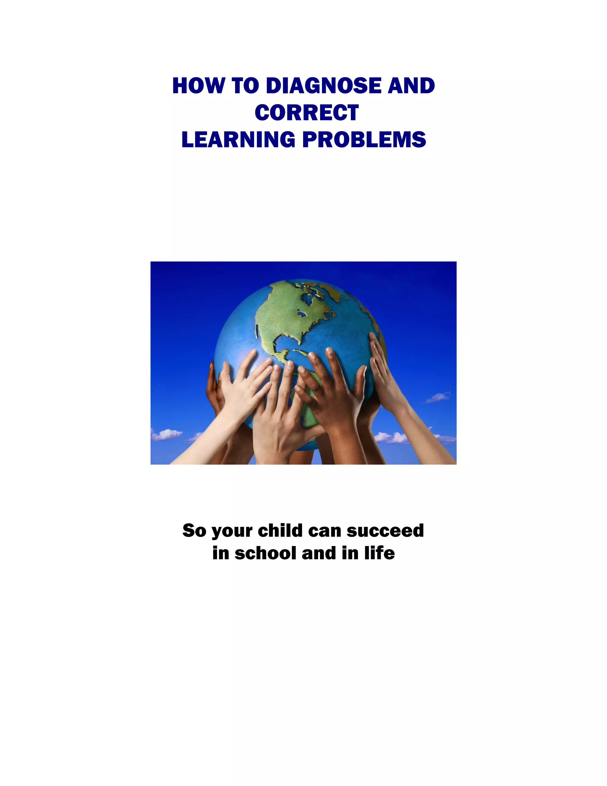 Diagnose And Correct Learning Problems Pdf